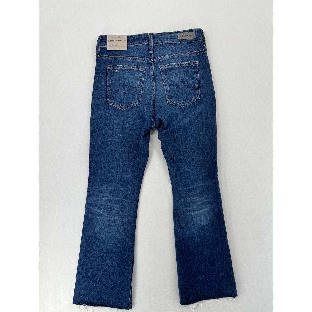 AG-ED Adriano Goldschmied Farrah Boot Crop Jeans Distressed Raw Hem NWT Size 27 - Picture 2 of 9